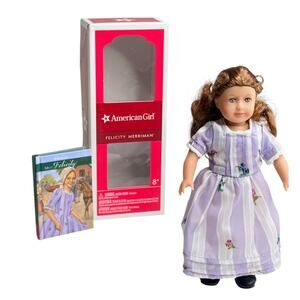American Girl Felicity Mini Doll 6.5" BeForever Meet Outfit Dress Shoes Book Box